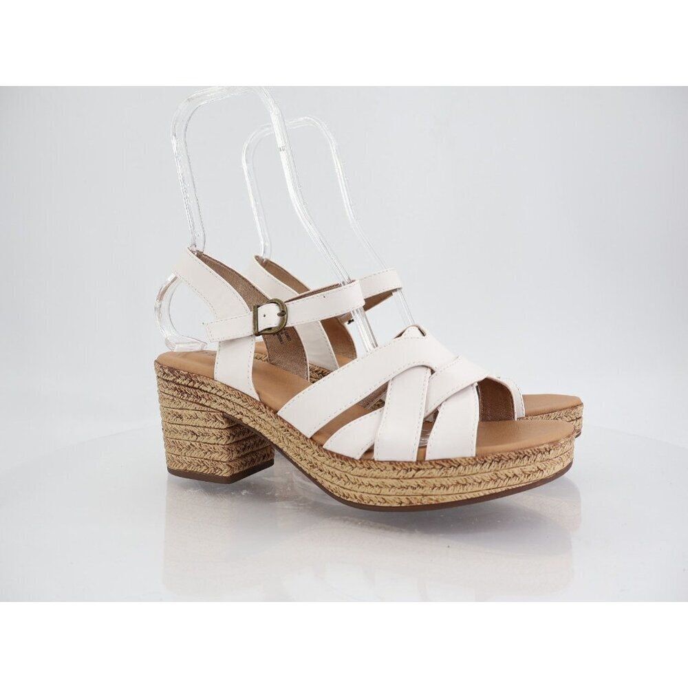 Born BOC Melodie Sandals Women's 11 White Vegan Leather Strappy Slingback Shoes